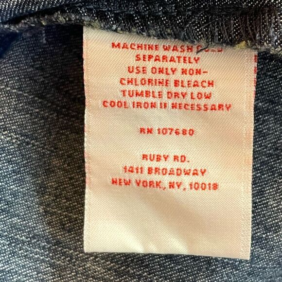 Ruby Rd. Lightweight Jean Jacket size 14 - Picture 3 of 4